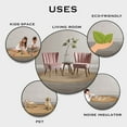 thumbnail image 3 of Aakriti Indian Boho Rag Rug Cotton Handmade Patch Rug Jute For The Living Room, Dining Room, Bedroom (Natural, 2ft), 3 of 5