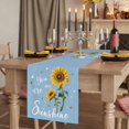 thumbnail image 2 of Table Runners 70 Inches Long Dress Scarves, Light Blue Sunshine Sunflower Farmhouse Coffee/Dining/Kitchen Table Decor, Holiday Table Runner, Pastoral Bees Farmhouse Floral 13x70 Inch, 2 of 9