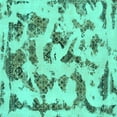 thumbnail image 1 of Ahgly Company Indoor Square Abstract Turquoise Blue Modern Area Rugs, 4' Square, 1 of 4