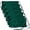 Green, variant on 6 Packs Server Apron with 3 Pockets Waterdrop Resistant Waitress Waiter Waist Apron Polyester 11.5-inch Black