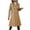 Camel, variant on Fall Winter Womens Long Double Breasted Coats Lapel Collar Pea Coat Slim Fit Jackets Trench Coat Outwear