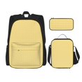 thumbnail image 1 of Fotbe Yellow Gingham Set Escolar 3 en 1 para Niños - Mochila Duradera con Lonchera Aislante y Estuche para Lápices - Mochila Escolar para Niños y Niñas, 1 of 7