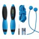 thumbnail image 1 of Cuerda para saltar deportiva, cuerda para saltar inalámbrica con contador de calorías y temporizador, cuerda para saltar ajustable, pantalla LCD, asas antideslizantes para adultos, niños azules, 1 of 5