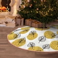 thumbnail image 5 of Rateoe Gold Dots and Leaves Pattern Christmas Tree Skirt with Ties, Christmas Tree Decorations, Farmhouse Christmas Decor Xmas Holiday Decorations-30", 5 of 6