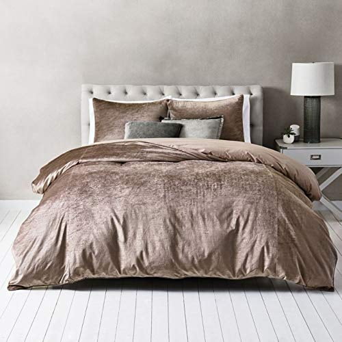 WAMSUTTA VELVET FULL/QUEEN DUVET COVER SET IN BLUSH