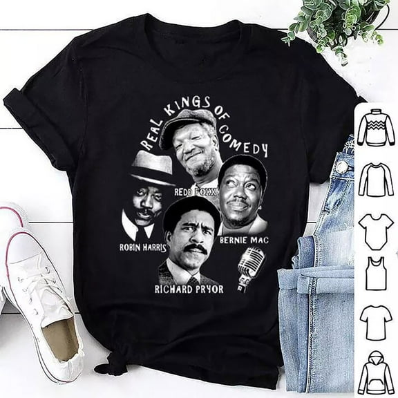 Re al Kings Of Comedy Redd Foxx TShirt Black Classic