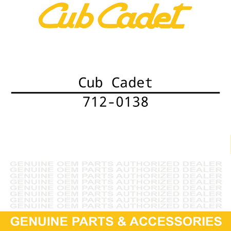 

CUB CADET 712-0138 Hex Nut 1/4 28 GT 40 42 46 48 Z54L Z54 Z48L Z48 Z42 Wide