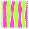 Monkey Prints Wavy Stripe Fabric, Green and Pink