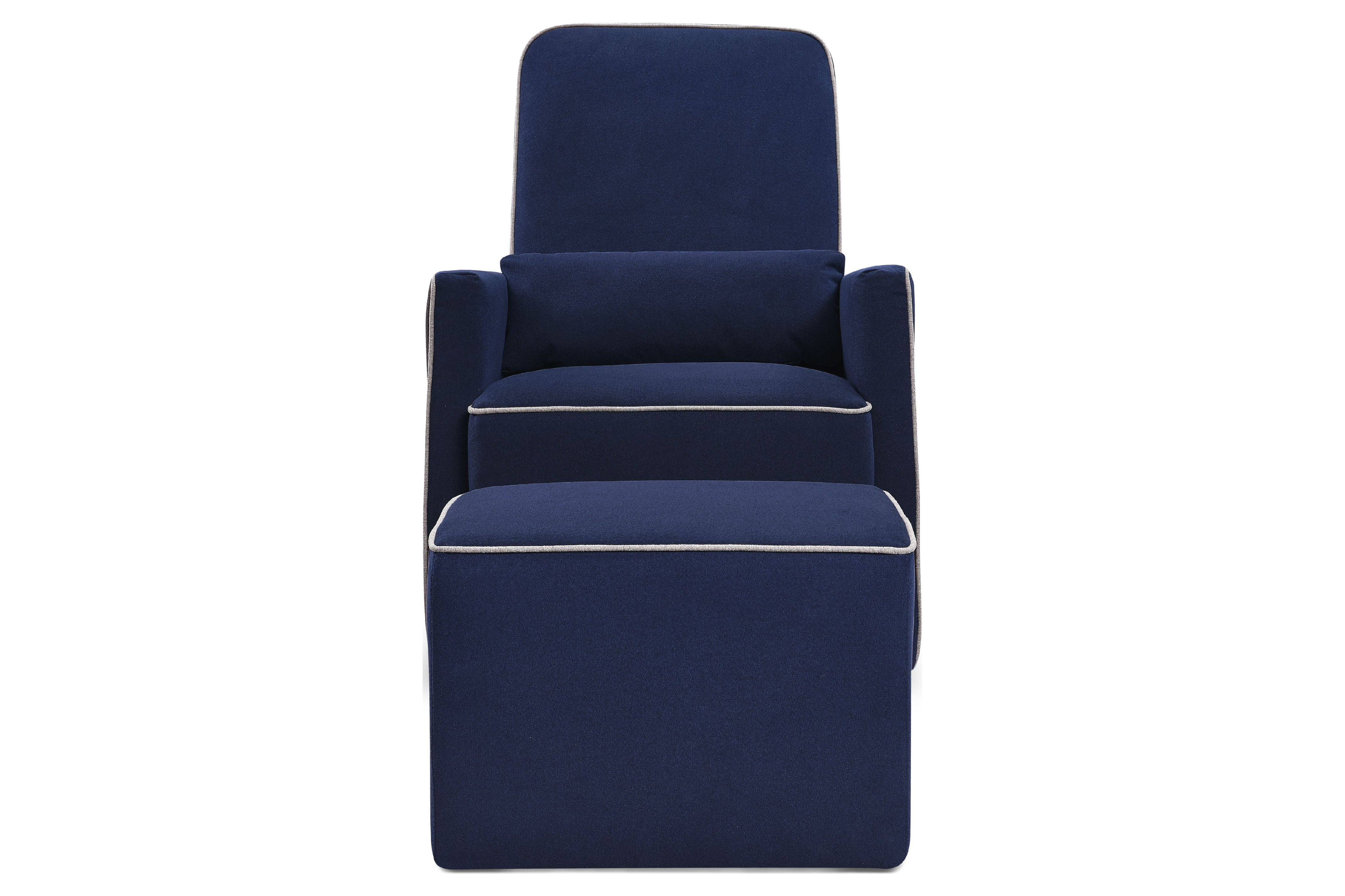 DaVinci Baby Olive Glider and Ottoman, Navy and Grey - image 5 of 10