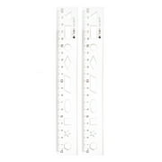 Uxcell 2pcs Unbreakable Flexible Rulers 20cm PVC Shatterproof Folding Plastic Ruler with Wavy Lines, Transparent