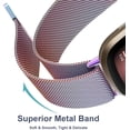 thumbnail image 3 of REQO Metal Bands Compatible with Fitbit Versa 3/Versa 4/Fitbit Sense/Sense 2 for Women Men, Stainless Steel Mesh Breathable Wristband Strap with Adjustable Magnet Lock, 3 of 7