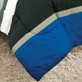thumbnail image 3 of Twin Comforter Set, Rugby Stripe Blue Reversible Bed in a Bag, 3 of 11