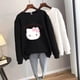 thumbnail image 4 of Hello Kitty primavera y otoño nueva moda para niñas Sudadera con capucha informal para niños cabeza de dibujos animados cuello redondo Top de manga larga, 4 of 4