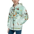 thumbnail image 2 of Sikiie World Travel Map Zip Up Hoodie Teenage, hoodies for Teenage, Zipper Sweatshirt Jacket for Daily, Traveling-Medium, 2 of 6