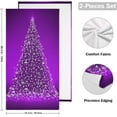 thumbnail image 2 of Purple Christmas Tree Hand Towels, Winter Night Kitchen Towel Ultra Soft and Absorbent,Decorative Fingertip Face Towel for Bathroom Hotel, 2 PCS, 28.3"x 14.4", 2 of 6