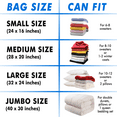 thumbnail image 5 of Tooloton Vacuum Storage Bags with Electric Pump, 24 Pack, Includes Jumbo, Large, Medium, Small, Roll-Up Bags, 5 of 6