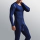 thumbnail image 4 of Traje de ropa interior transpirable para mantener el calor de malla de seda de hielo de cuello redondo informal sólido para hombre Pompotops  qyievc6720, 4 of 5