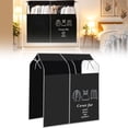 thumbnail image 2 of Cozival Clothes Rack Cover Dustproof, Breathable Non-Woven Hanging Garment Storage Bag with Clear Window, for Suits Coats Dresses, Black,110*90cm, 2 of 5
