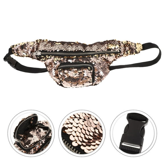 IFANLANDOR Fanny Pack Sequins Womens Waist Bag Color 1Pcs For Daily Use