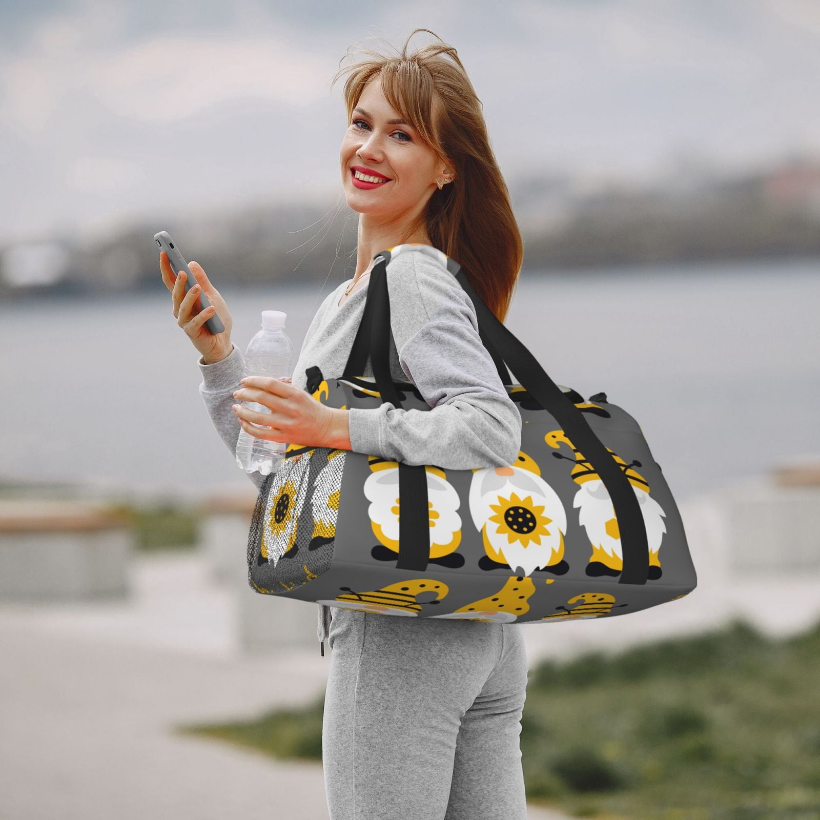 Fuzoiu Bee Kind Print Travel Duffle Bag,Carry On Tote Bags,Duffel Bag,Sport Gym Bag, Hospital Bag for Labor and Delivery, Overnight Bag,Luggage Bag