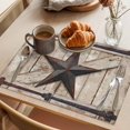 thumbnail image 3 of Texas Star Vintage Placemats Set of 4 Brown Khaki Wooden Retro Art Place Mats Indoor Wipeable Table Mats Washable Cloth Dining Table Placemats for Kitchen Holiday Party Home Decor 13x19 Inch, 3 of 9