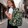 thumbnail image 6 of FKELYI Vintage Shark Print School Backpack for Kids 17 Inch Schoolbag Primary School Bookbag Casual Daypack Travel Bag with Multi-Pockets for Outdoor Hiking Camping, 6 of 7