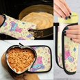 thumbnail image 5 of Yayeee Oven Mitts and Pot Holder Set of 2 Heat Resistant Kitchen Gloves Baking Hot Pad, Neon Skates, 5 of 5