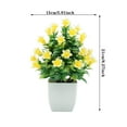 thumbnail image 3 of Hxoliqit Artificial Potted Plants Faux Floral Arrangements For Desk Home And Office Decor Plastic Decorative Vase For Living Room Bedroom Bathroom Artificial Flowers Artificial Plants & Flowers, 3 of 6