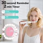 Electric Toothbrush for Adults, One Charge for 30 Days, with 5 Brush Heads, 5 Modes with 2 Minutes Build in Smart Timer