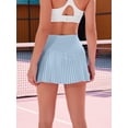 thumbnail image 2 of Falda de tenis plisada Eayouko para mujer con pantalones cortos azul claro, 2 of 6