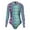 Green, variant on Womens Mermaid One Piece Swimsuits Long Sleeve Athletic Swimsuit Sports Surfing Swimwear Bathing Suits