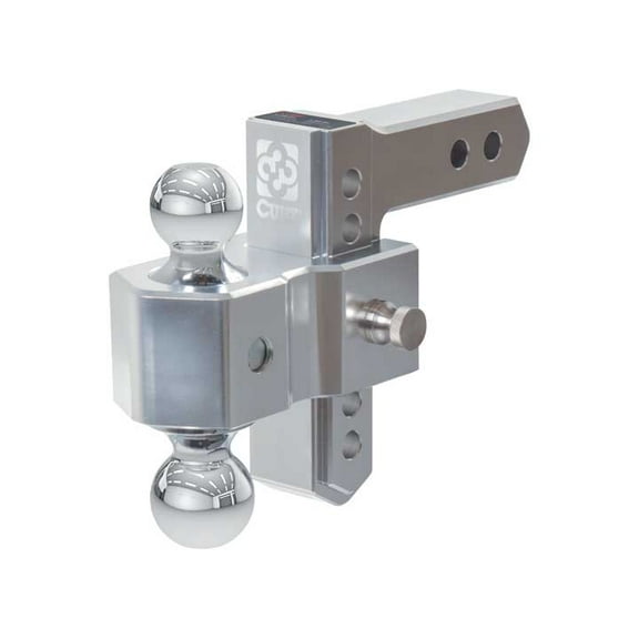 CURT 45363 AlumaLite Adjustable Aluminum Trailer Hitch with Dual Ball, 5-1/2" Drop, 12,500 lbs. GTW, 2" & 2-5/16" Balls