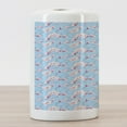 thumbnail image 3 of Magnolia Ceramic Toothbrush Holder, Spring Season Flourishing Branches Tranquil Idyllic Delicate Nature, Decorative Versatile Countertop for Bathroom, 4.5" X 2.7", Blue Pink and Magenta, 3 of 4