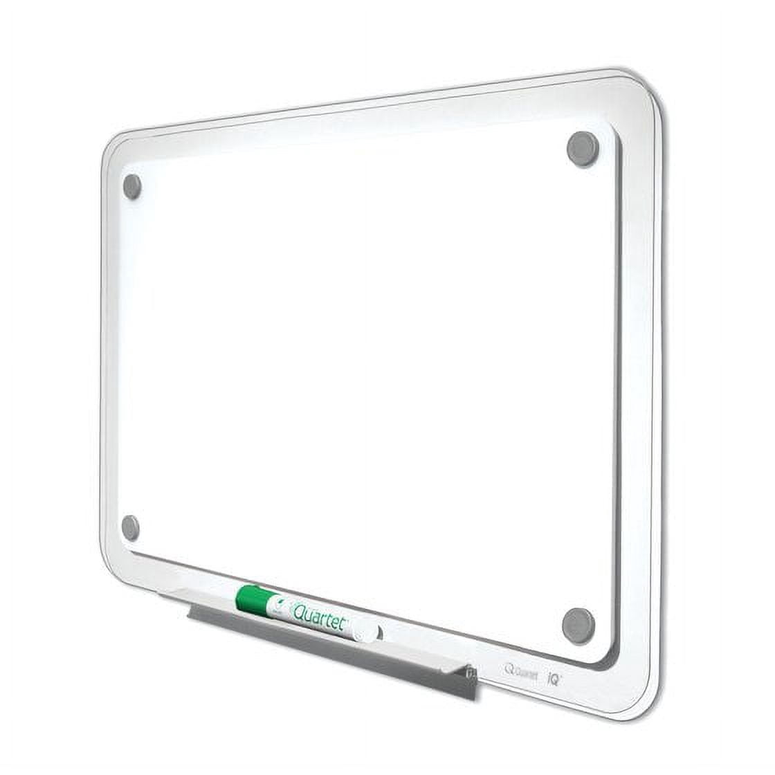 Quartet iQ Total Erase Whiteboard, 35.5" x 22.5", Sleek Translucent Frame