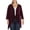 Wine, variant on 24seven Comfort Apparel Womens Plus Solid Rayon Open-Front Blazer