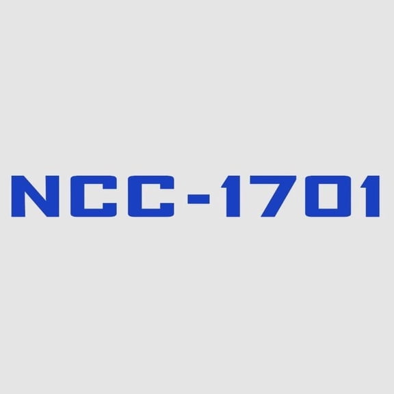 NCC-1701 USS Enterprise Vinyl Decal Sticker UV & Waterproof Bumper Window Laptop Automotive Water Bottle Gift accessories – BLUE 8"