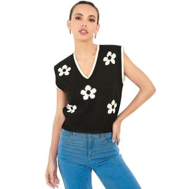 Chaleco Tejido Suave Al Tacto Sin Mangas para Mujer Devendi Denim Co. 231-26