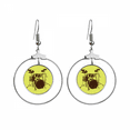 thumbnail image 1 of Drums Music Classical Instrument Earrings Dangle Hoop Jewelry Drop Circle, 1 of 3