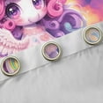 thumbnail image 4 of Castle Fairy Cartoon Animal Unicorn Black Out Curtains for Preppy Child Girls,Dreamy Princess Curtains Pack of 2 (42x63 Each),Universe Galaxy Bedroom Curtains,Microfiber Bedroom Decor, 4 of 6