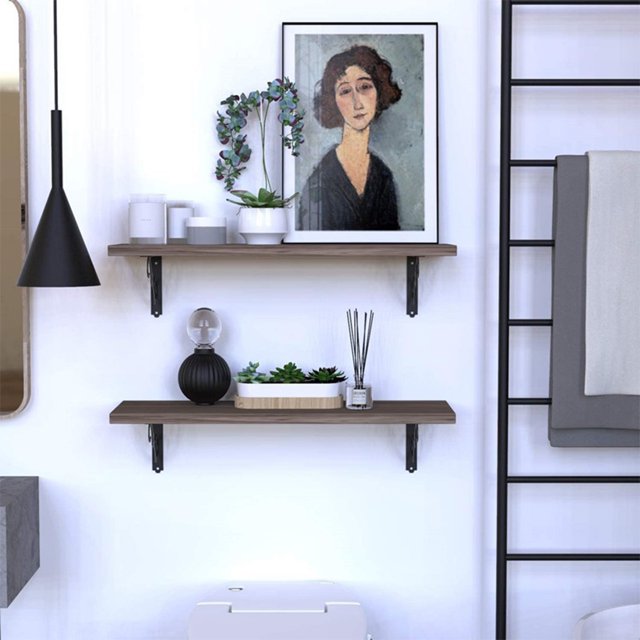 VONKY L-shaped Integrated Molding For Sturdy And Elegant Storage Rack Eliminates Shaking Triangular Bracket L-shaped Structure Black+accessories 10 inches