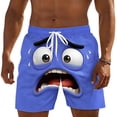 thumbnail image 4 of Mens Beach Shorts Funny Expression Graphic Summer Swim Trunks Novelty Beachwear Sports Vacation Shorts with Pockets, 4 of 4