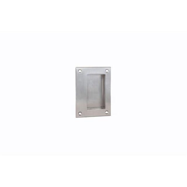 3.5 x 4.75 in. Flush Pull with Mounting Holes on Face - Satin Stainless Steel Finish