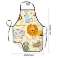 thumbnail image 2 of Yiaed Animals Print Kitchen Apron with Hand Wipe Pockets,Big Pocket,Aprons for Women with Pockets, Waterproof for Cooking Baking, 2 of 7