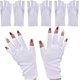 thumbnail image 1 of 3Pairs UV Gloves for Nail Lamp,Manicures Anti Block UV Ray Fingerless Glove for Girl Women,Professional UPF40+ Half Finger Manicure Protection Gloves for LED/UV(White), 1 of 5