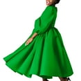thumbnail image 3 of Sexlip Women's Bubble Long Sleeve Maxi Dress Church Cocktail African Formal Swing Dresses Plus Size Wedding Guest Dress Green XXXL, 3 of 3