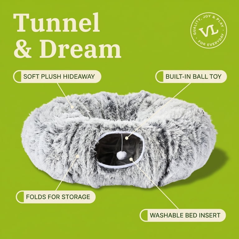 Vibrant Life Multi-Function Cat Tunnel, Gray, 32 In photo 5