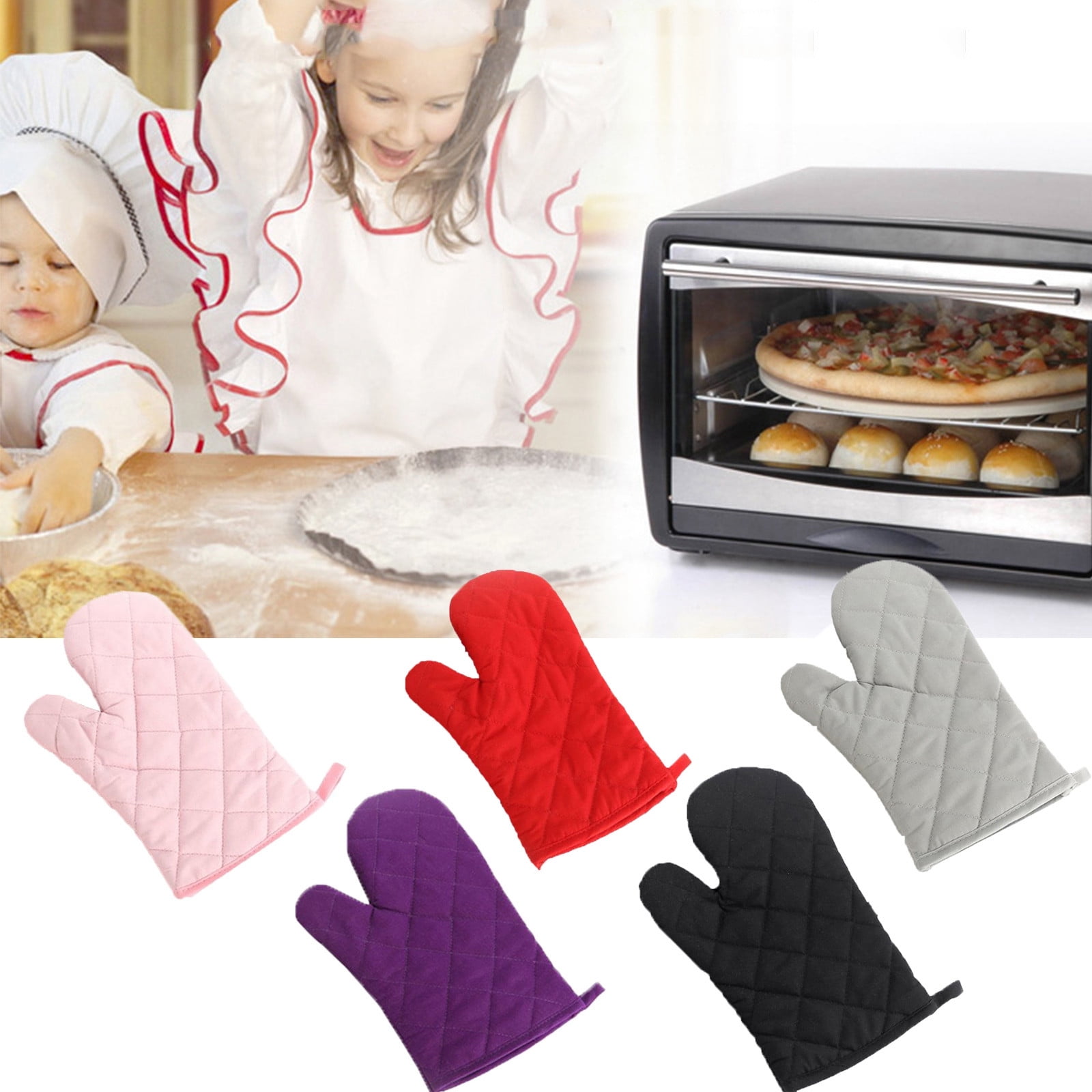 Coziselect Oven Mitts Sets, 500 Degree Heat Heat Resistant Gloves with  Anti-Slip Silicone and Magnetic Hang Design, Suitable for Cooking, Baking