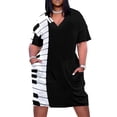 thumbnail image 2 of Piano Loose Pocket Dress clothes Long veiled dresses Dress for pregnant women Woman clothes, 2 of 7
