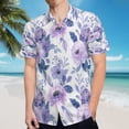 thumbnail image 5 of High Quality Hawaiian Shirts for Men Short Sleeve Aloha Beach Shirt Floral Summer Casual Button Down Shirts Blouses LCN7S7, 5 of 7