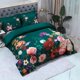 thumbnail image 2 of Juego de cama de algodón egipcio floral verde, 2 of 8